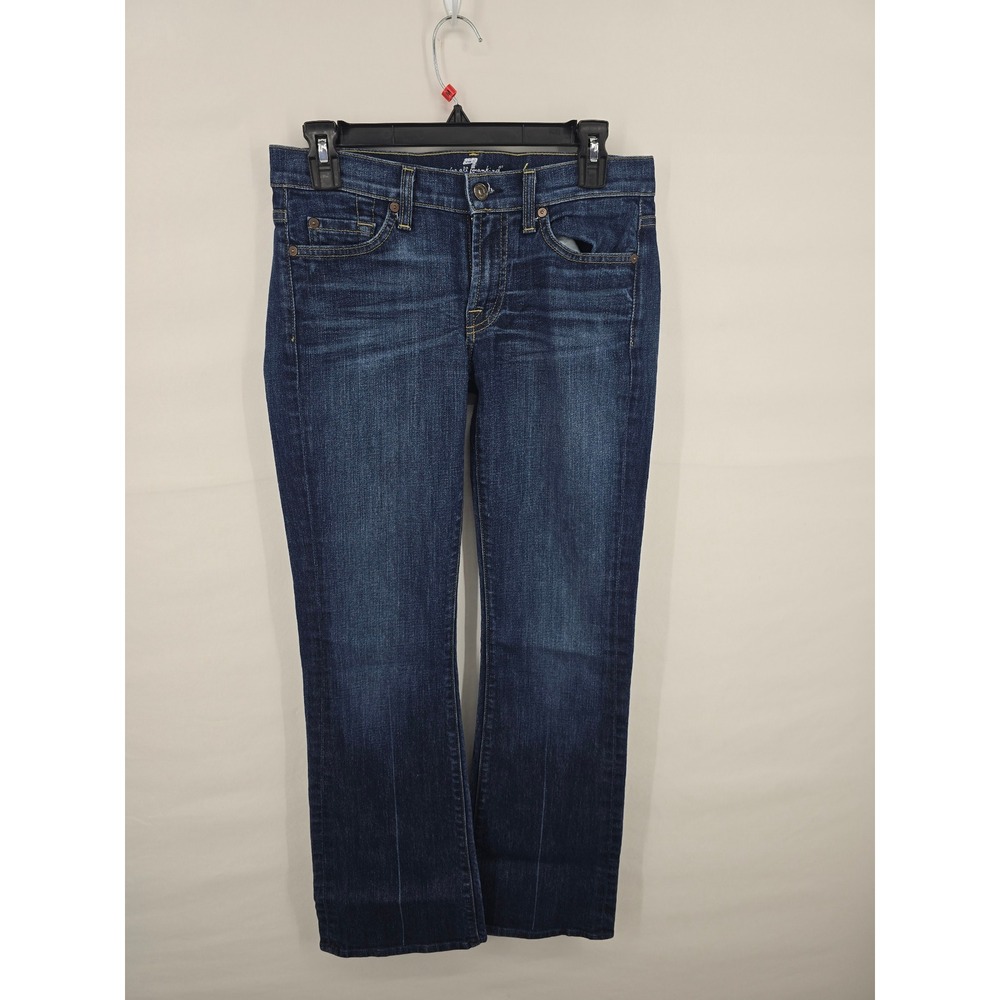 7 For All Mankind Bootcut Jeans Dark Wash Stretch Denim Women Size 27